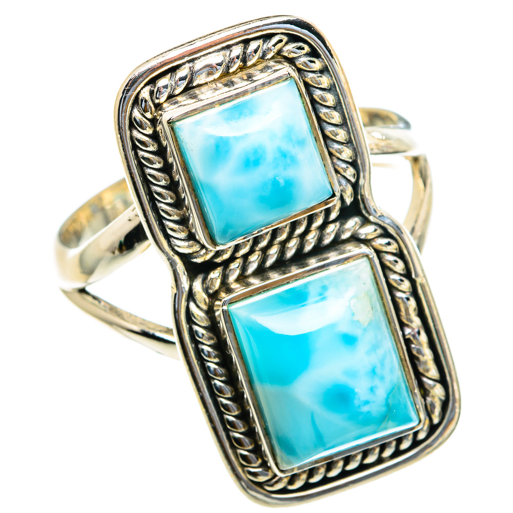 Larimar Rings handcrafted by Ana Silver Co - RING82145