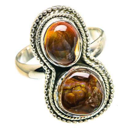 Mexican Fire Agate Rings handcrafted by Ana Silver Co - RING82160