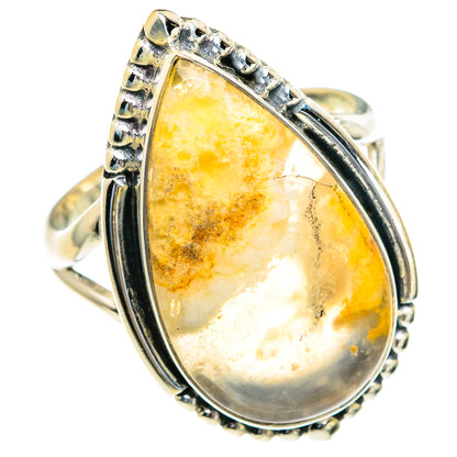 Plume Agate Rings handcrafted by Ana Silver Co - RING82161