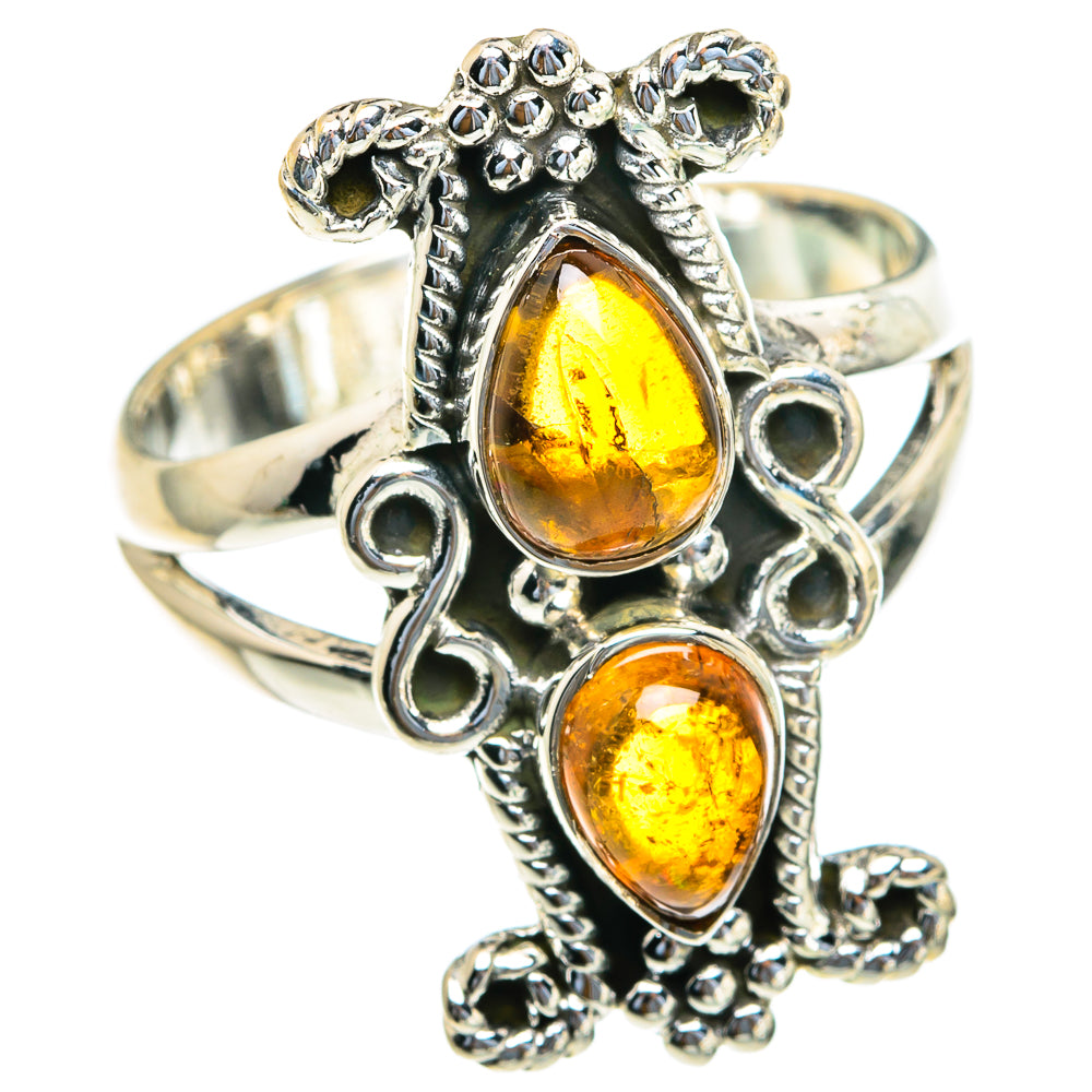Baltic Amber Rings handcrafted by Ana Silver Co - RING82162