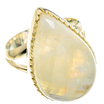Rainbow Moonstone Rings handcrafted by Ana Silver Co - RING82172