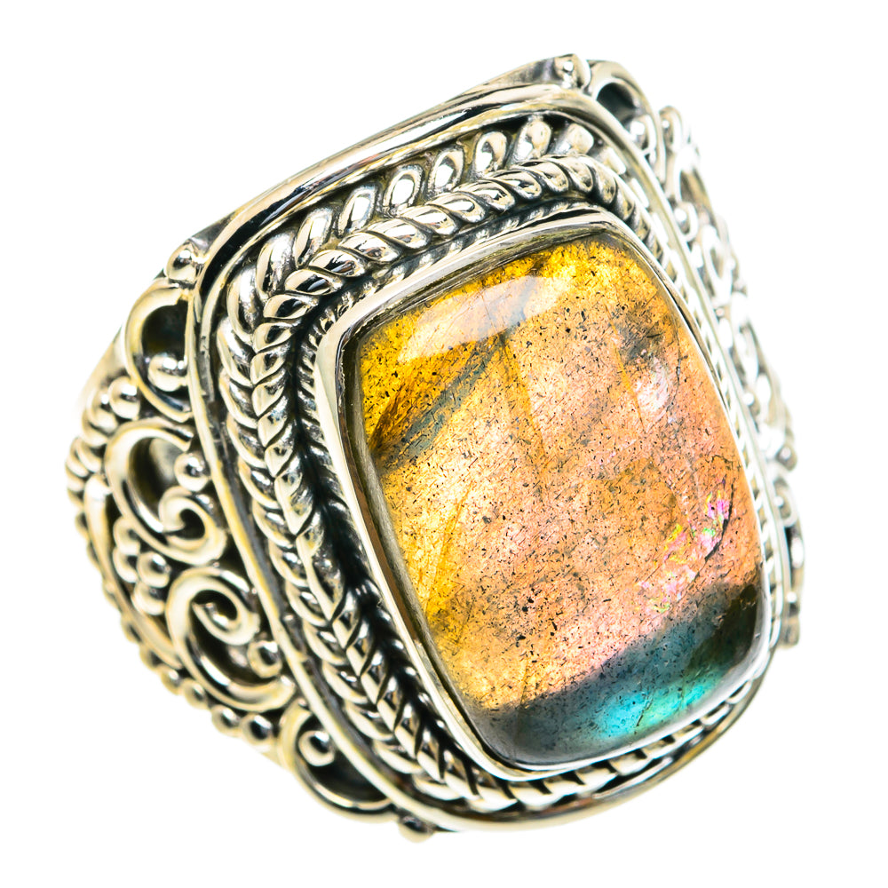 Labradorite Rings handcrafted by Ana Silver Co - RING82181