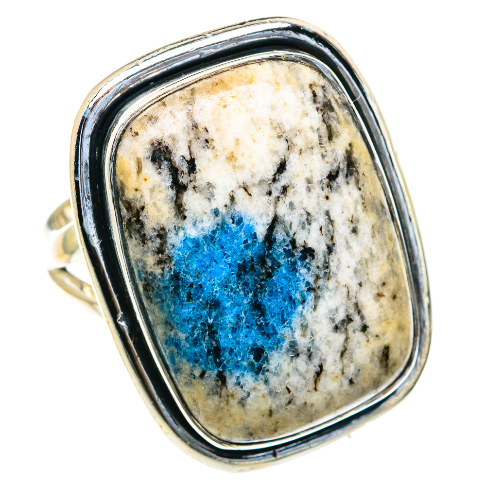 K2 Blue Azurite Rings handcrafted by Ana Silver Co - RING82184