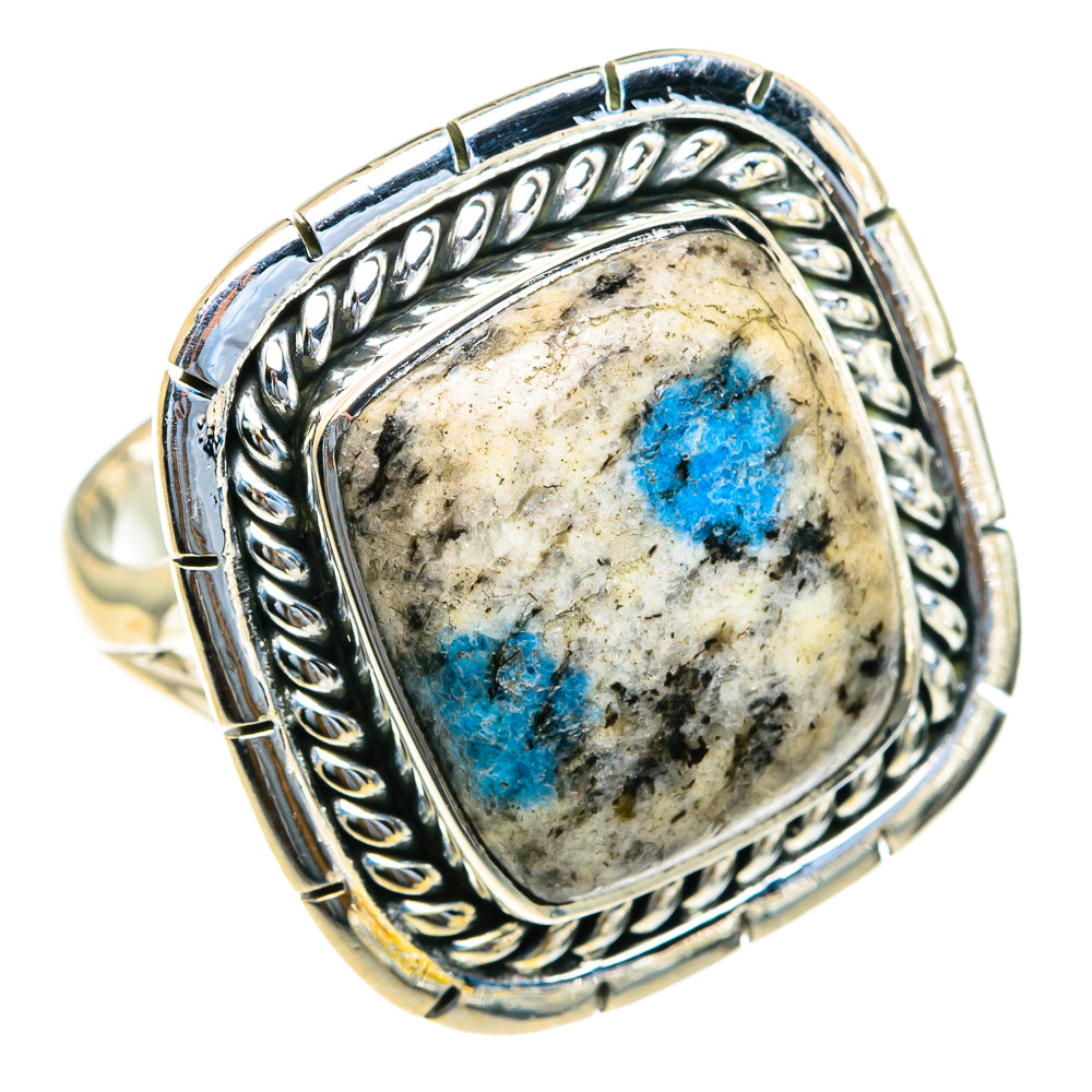 K2 Blue Azurite Rings handcrafted by Ana Silver Co - RING82197