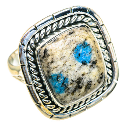 K2 Blue Azurite Rings handcrafted by Ana Silver Co - RING82197