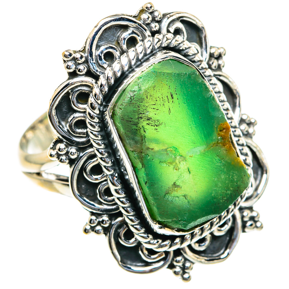 Chrysoprase Rings handcrafted by Ana Silver Co - RING82204