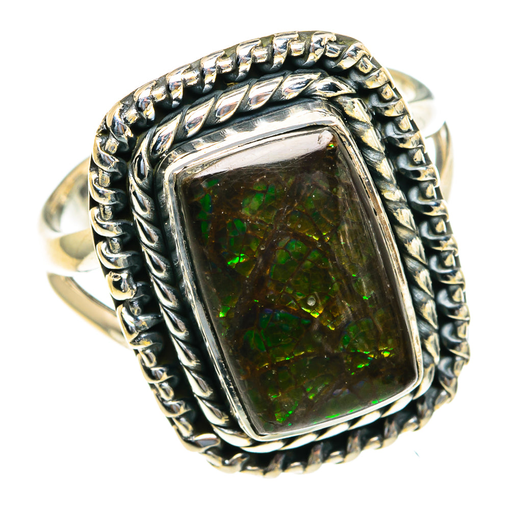 Ammolite Rings handcrafted by Ana Silver Co - RING82239