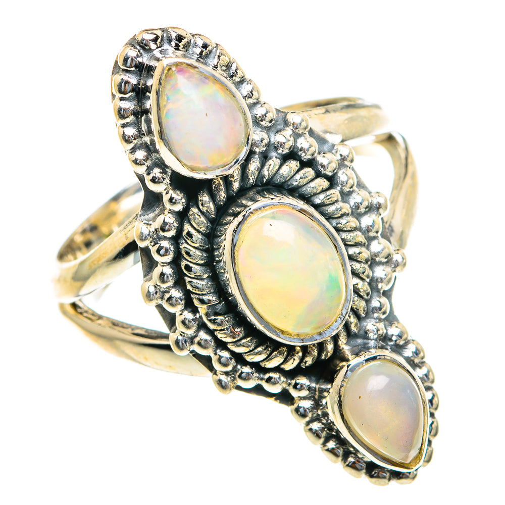 Rainbow Moonstone Rings handcrafted by Ana Silver Co - RING82262