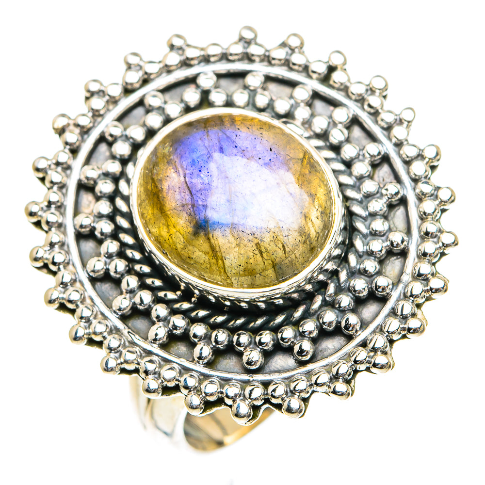 Labradorite Rings handcrafted by Ana Silver Co - RING82263 - Photo 2