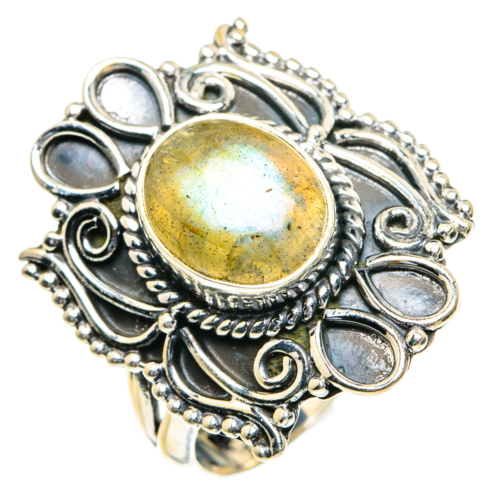 Labradorite Rings handcrafted by Ana Silver Co - RING82266 - Photo 2