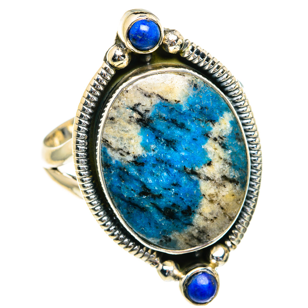 K2 Blue Azurite Rings handcrafted by Ana Silver Co - RING82271