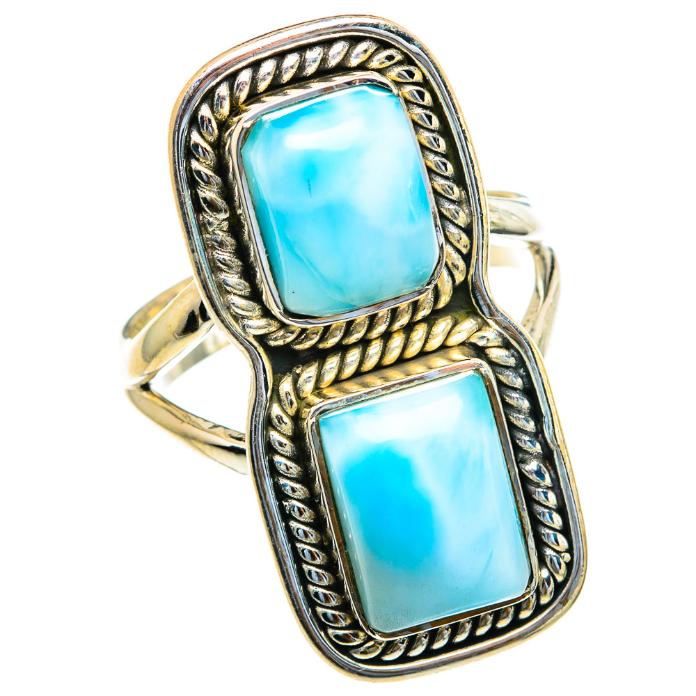Larimar Rings handcrafted by Ana Silver Co - RING82272