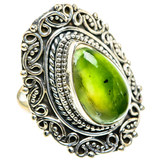 Australian Green Opal Rings handcrafted by Ana Silver Co - RING82282