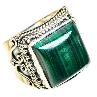 Malachite Rings handcrafted by Ana Silver Co - RING82284