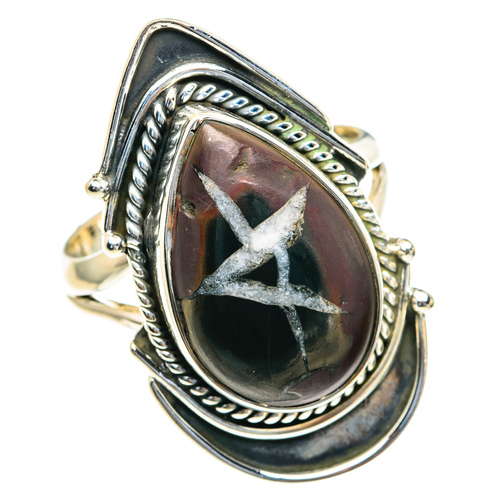 Septarian Geode Rings handcrafted by Ana Silver Co - RING82286
