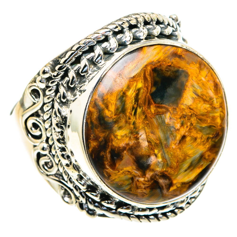 Golden Pietersite Rings handcrafted by Ana Silver Co - RING82287