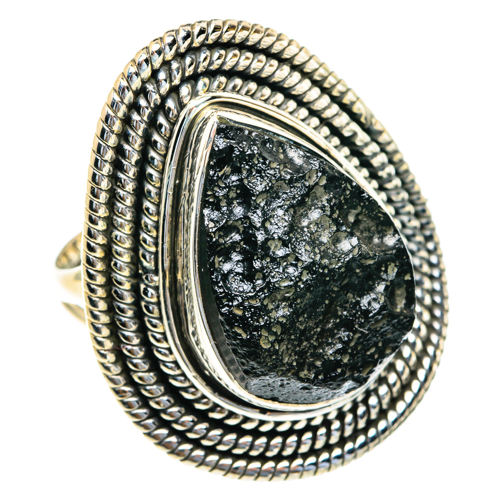Tektite Rings handcrafted by Ana Silver Co - RING82299 - Photo 2