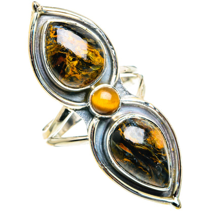 Golden Pietersite Rings handcrafted by Ana Silver Co - RING82300