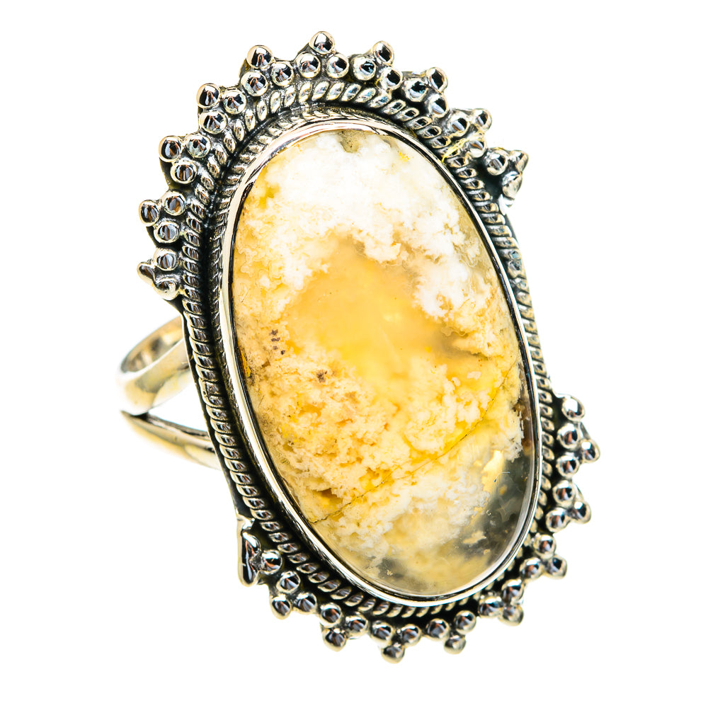 Plume Agate Rings handcrafted by Ana Silver Co - RING82304