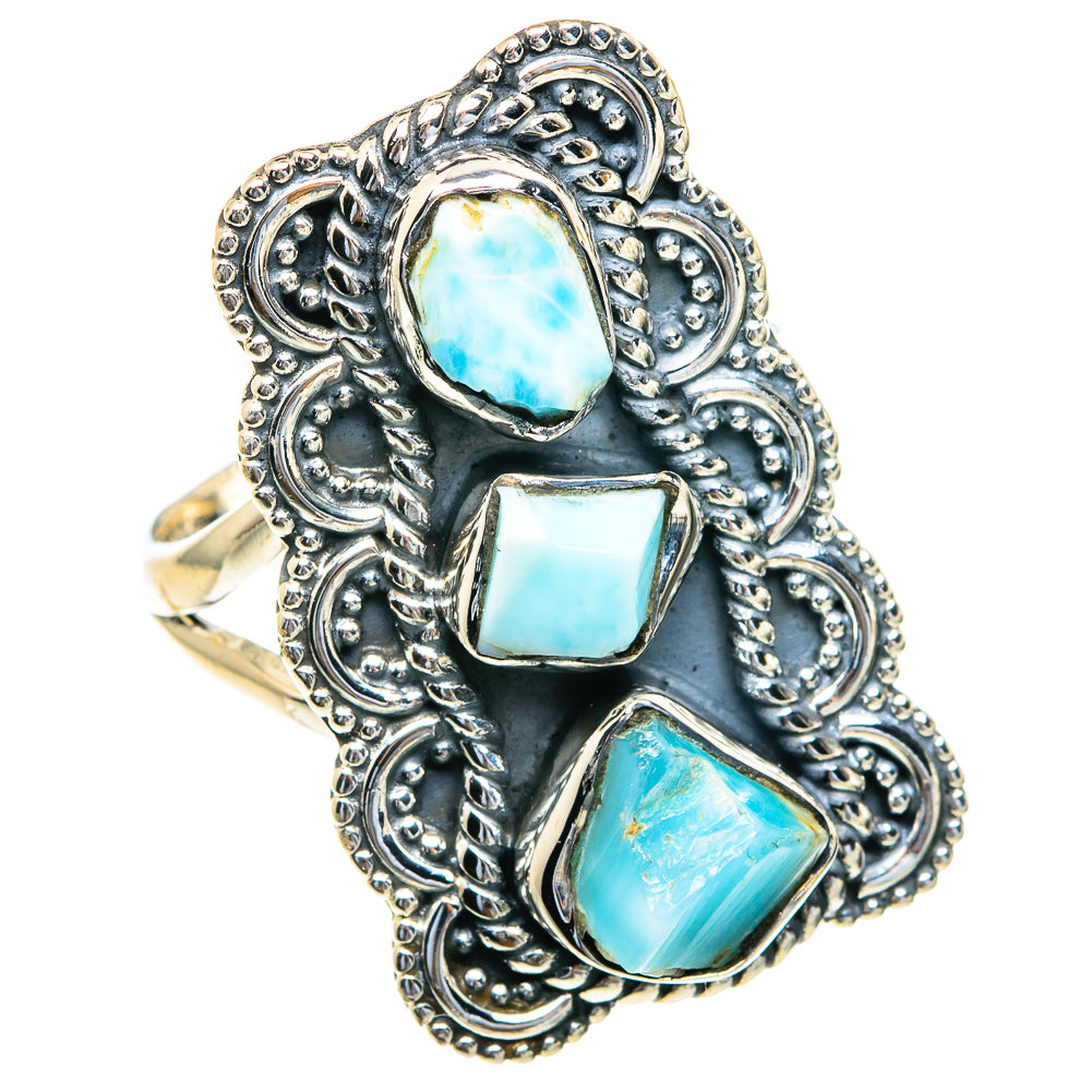 Larimar Rings handcrafted by Ana Silver Co - RING82315