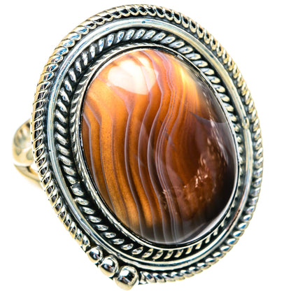Botswana Agate Rings handcrafted by Ana Silver Co - RING82335