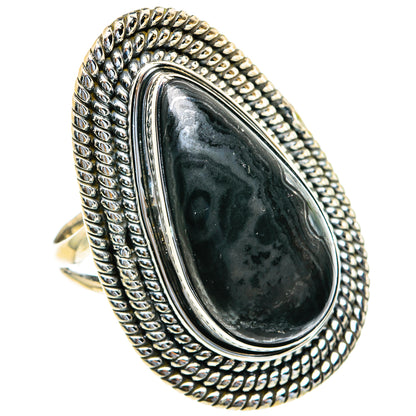 Psilomelane Rings handcrafted by Ana Silver Co - RING82343 - Photo 2