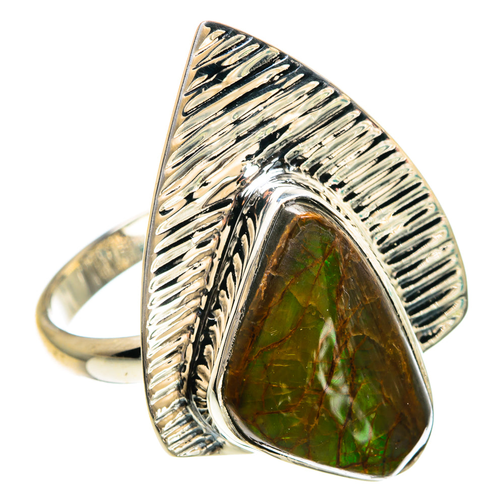 Ammolite Rings handcrafted by Ana Silver Co - RING82378