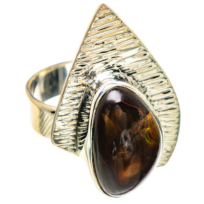 Mexican Fire Agate Rings handcrafted by Ana Silver Co - RING82380