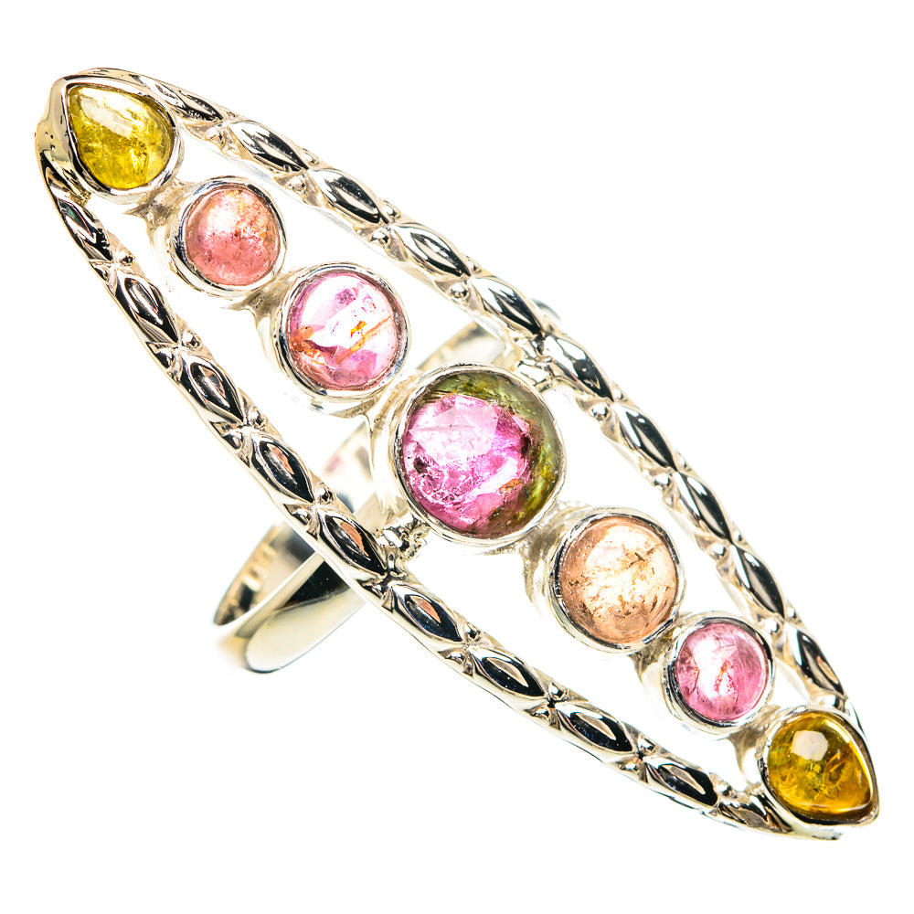 Watermelon Tourmaline Rings handcrafted by Ana Silver Co - RING82381