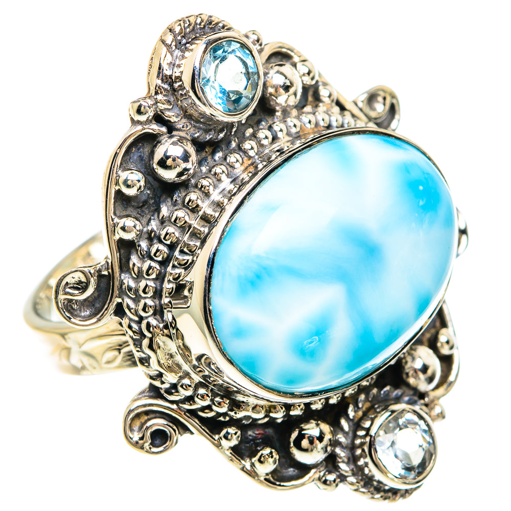 Larimar Rings handcrafted by Ana Silver Co - RING82390