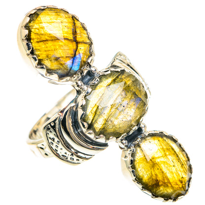 Labradorite Rings handcrafted by Ana Silver Co - RING82400