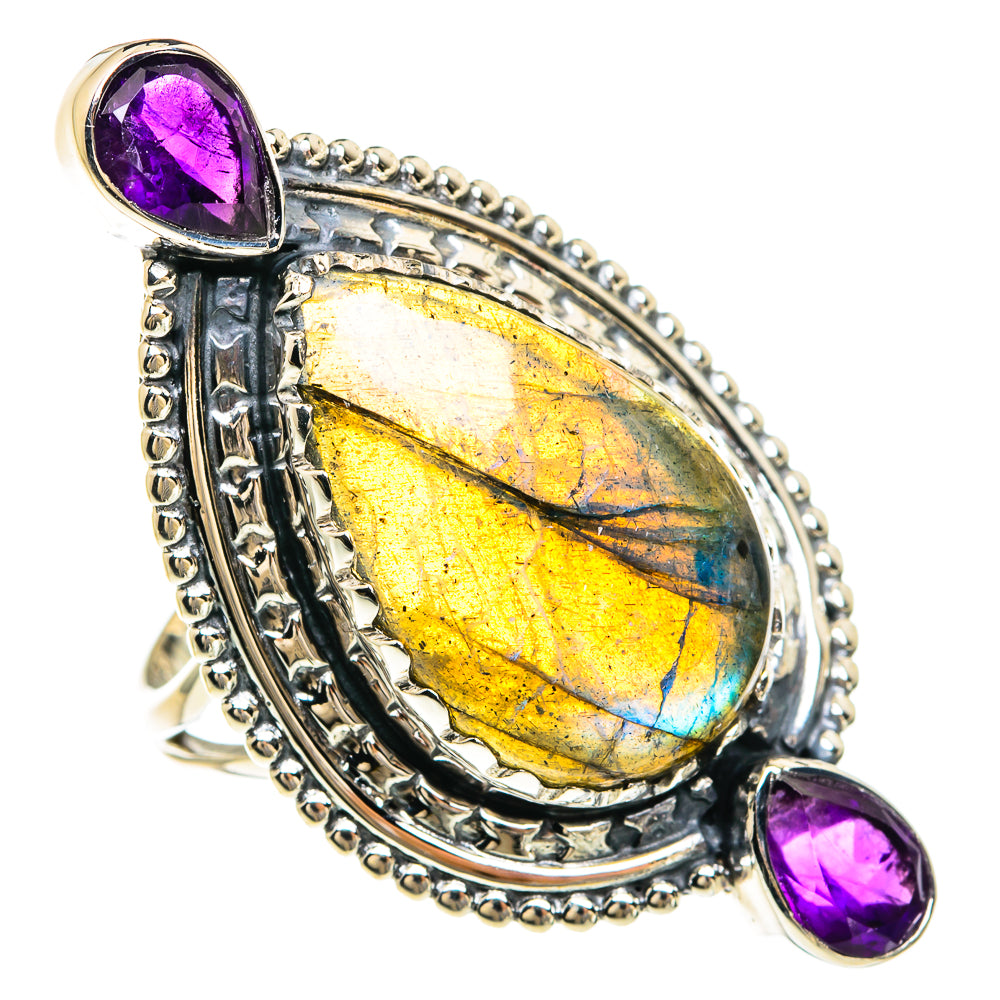Labradorite Rings handcrafted by Ana Silver Co - RING82425