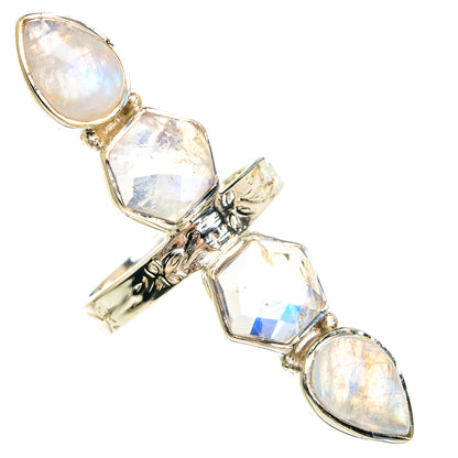 Rainbow Moonstone Rings handcrafted by Ana Silver Co - RING82428