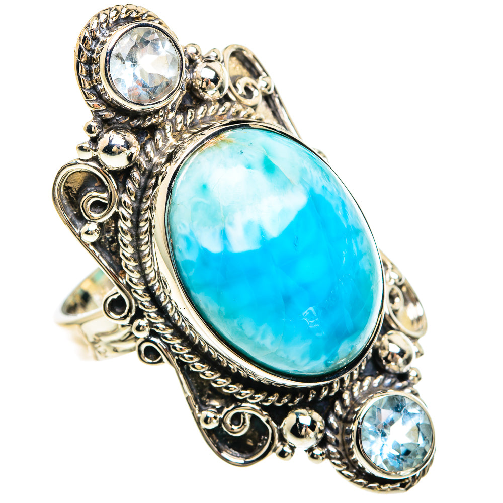 Larimar Rings handcrafted by Ana Silver Co - RING82432