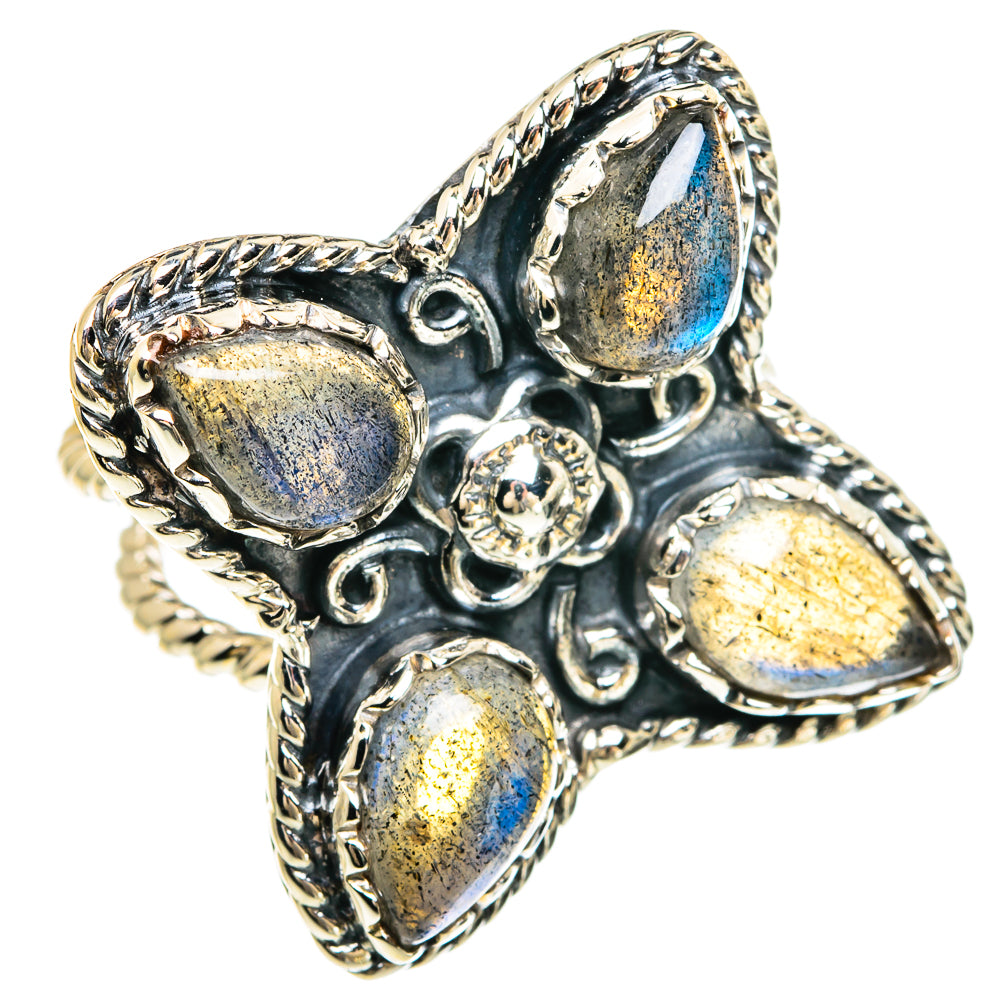 Labradorite Rings handcrafted by Ana Silver Co - RING82436