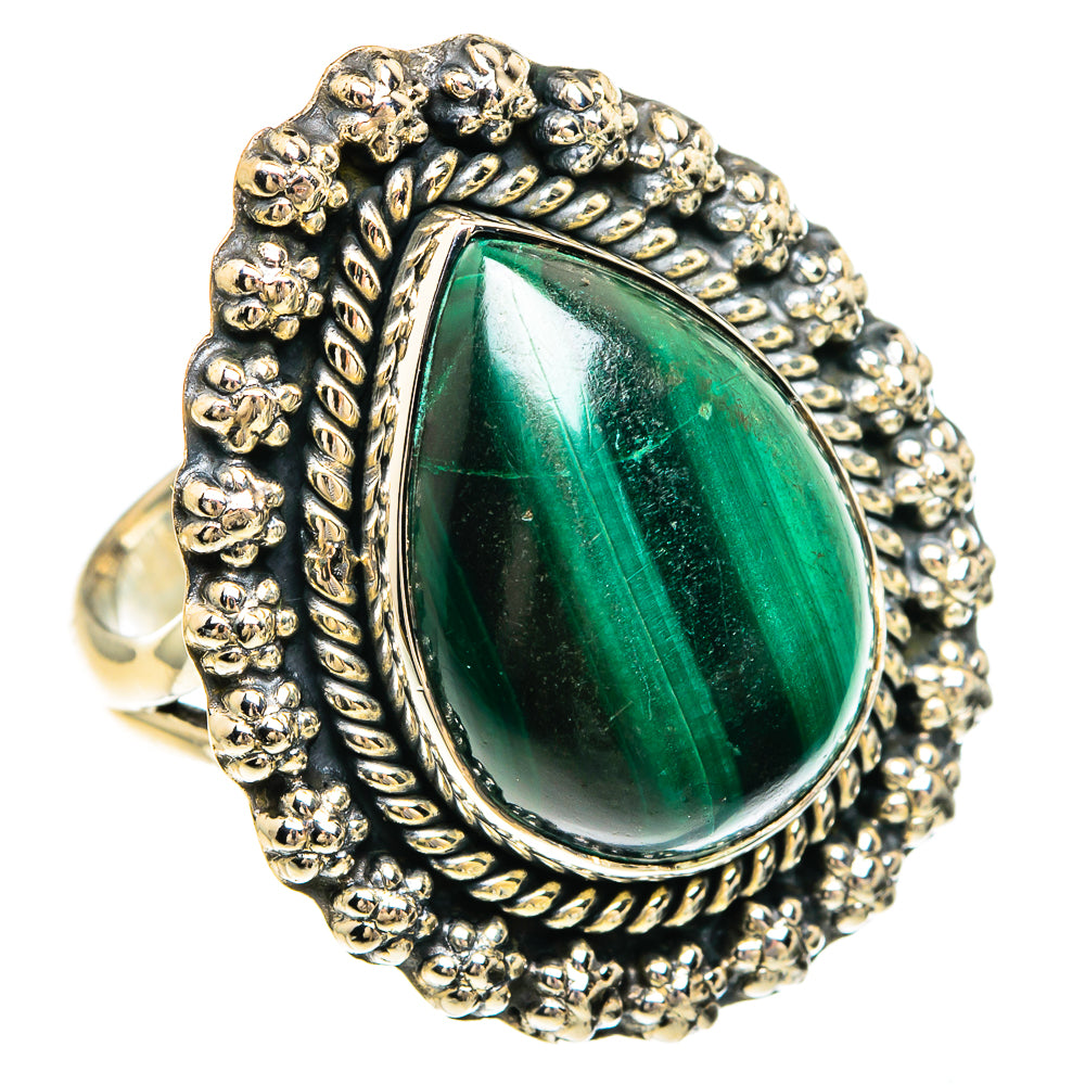 Malachite Rings handcrafted by Ana Silver Co - RING82469