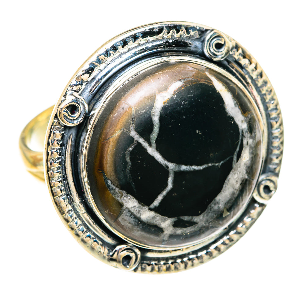 Septarian Geode Rings handcrafted by Ana Silver Co - RING82478