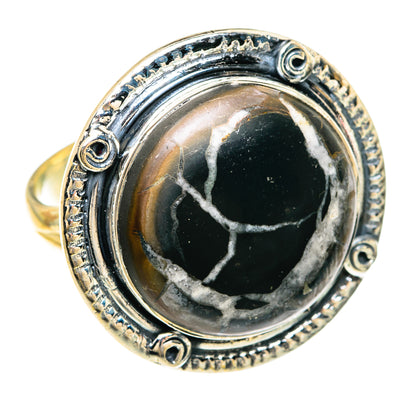 Septarian Geode Rings handcrafted by Ana Silver Co - RING82478