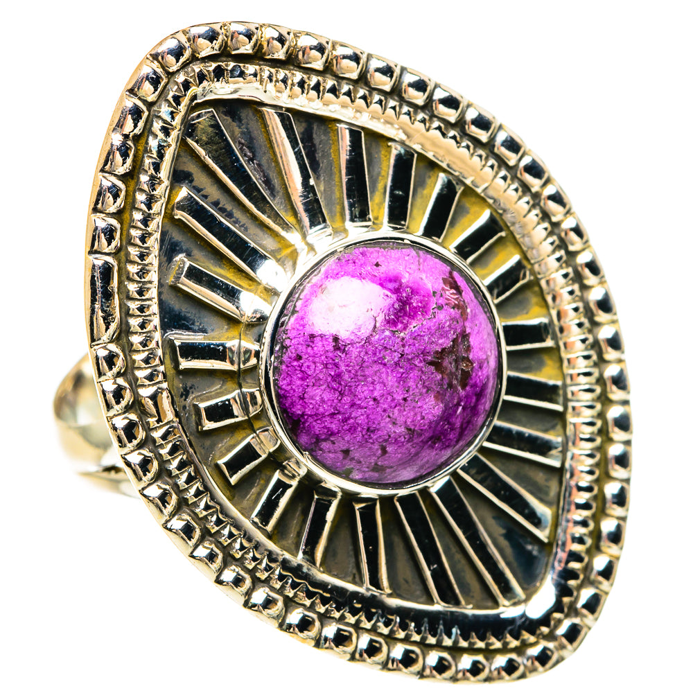 Purple Copper Composite Turquoise Rings handcrafted by Ana Silver Co - RING82481