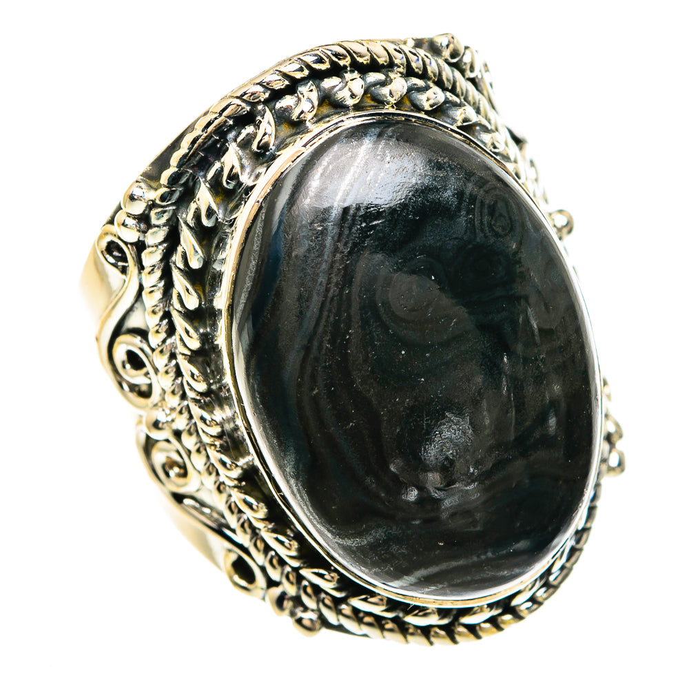 Psilomelane Rings handcrafted by Ana Silver Co - RING82484