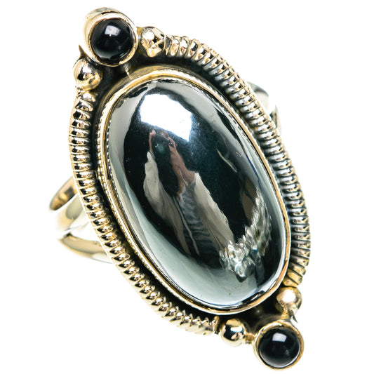 Hematite Rings handcrafted by Ana Silver Co - RING82495