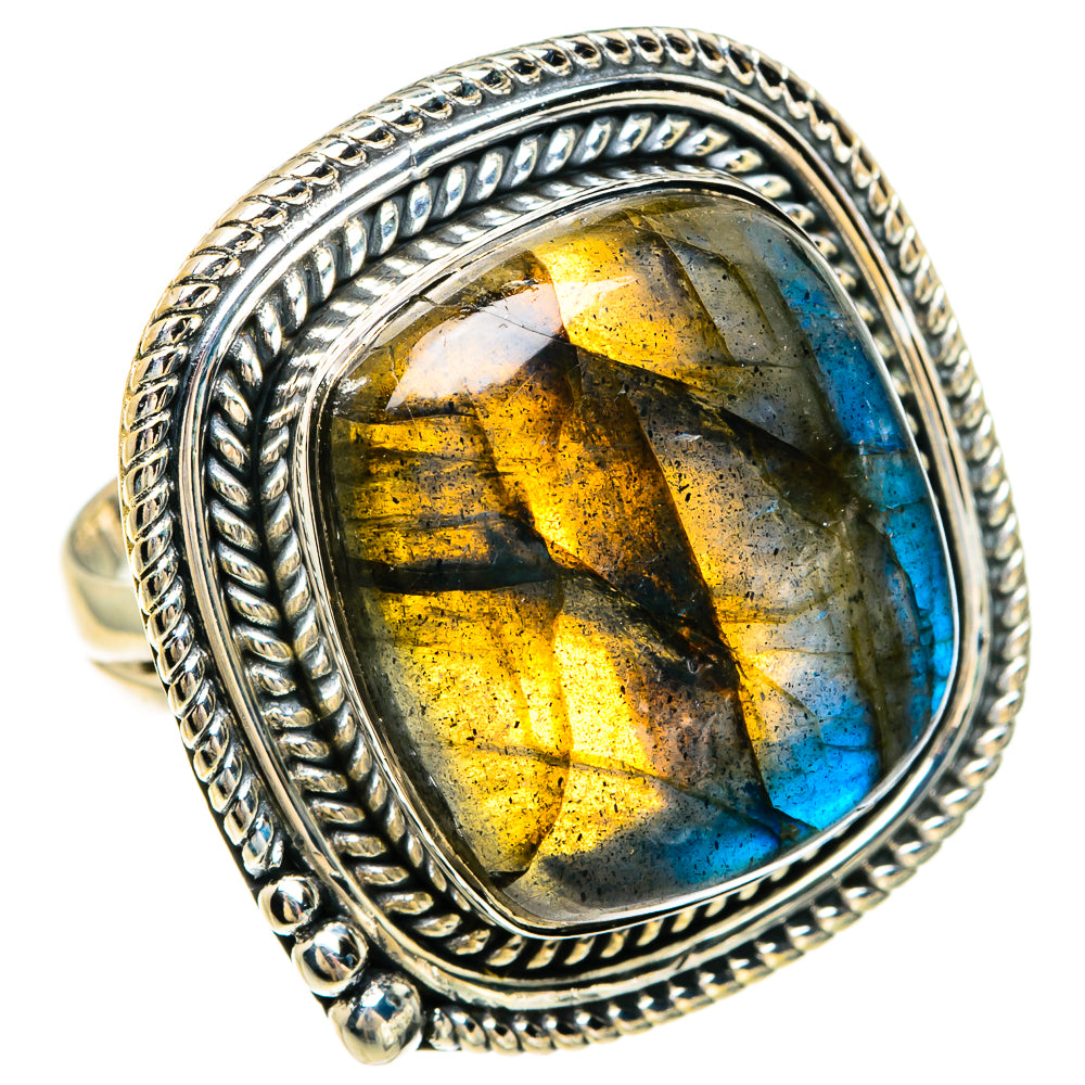 Labradorite Rings handcrafted by Ana Silver Co - RING82503