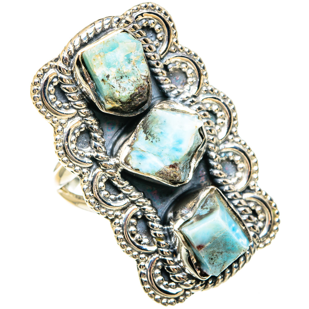 Larimar Rings handcrafted by Ana Silver Co - RING82506