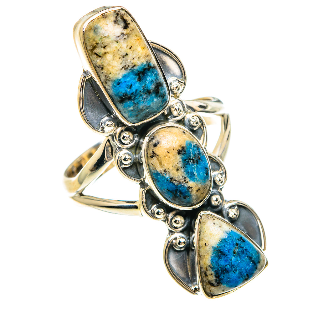 K2 Blue Azurite Rings handcrafted by Ana Silver Co - RING82507