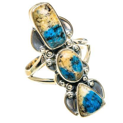 K2 Blue Azurite Rings handcrafted by Ana Silver Co - RING82507