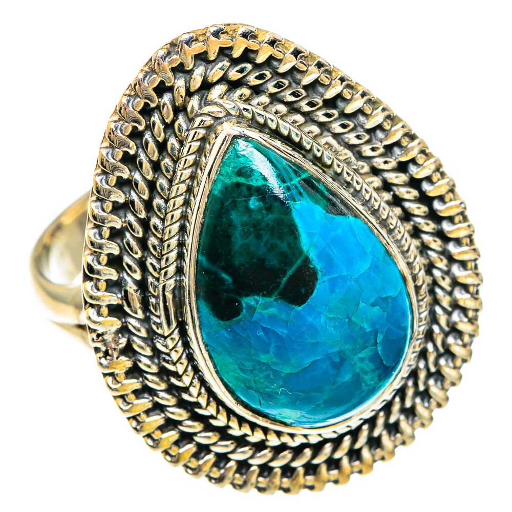 Chrysocolla Rings handcrafted by Ana Silver Co - RING82511