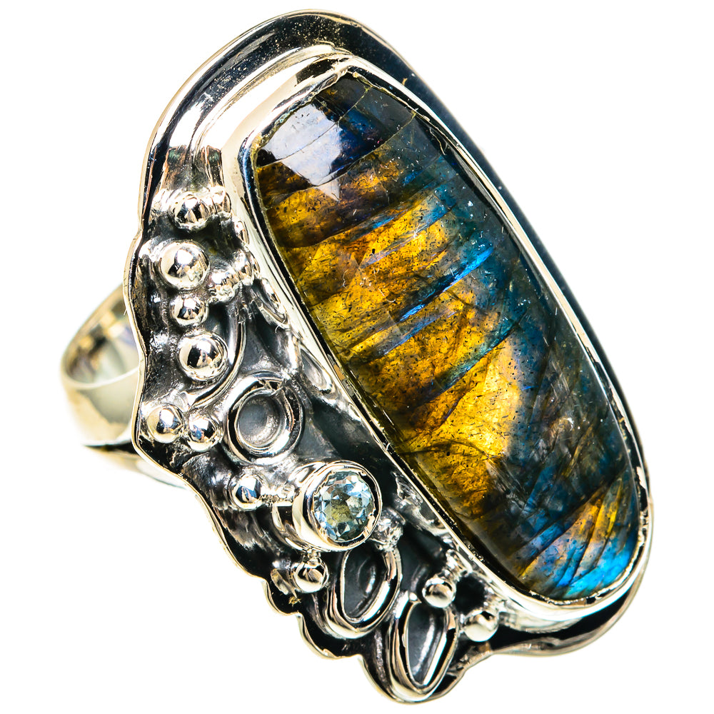 Labradorite Rings handcrafted by Ana Silver Co - RING82513