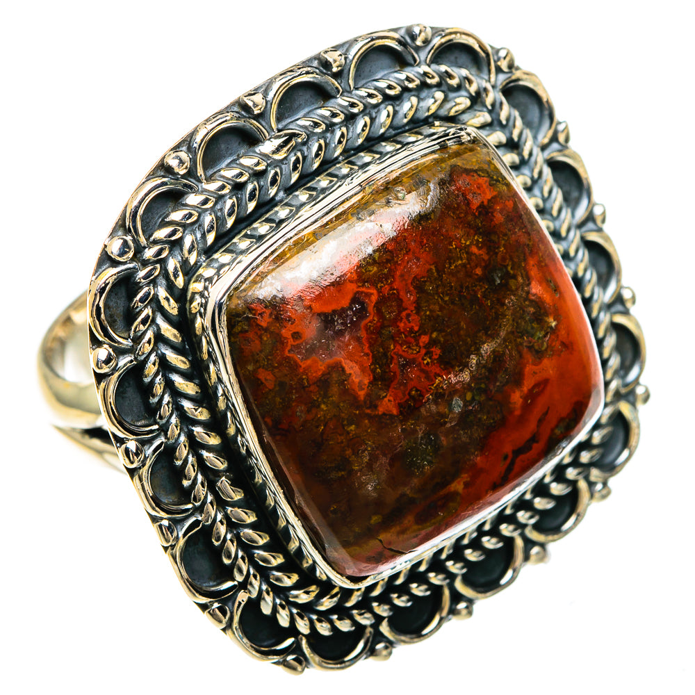 Moroccan Agate Rings handcrafted by Ana Silver Co - RING82519 - Photo 2