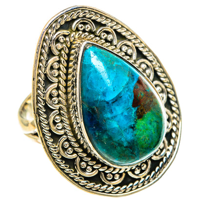 Chrysocolla Rings handcrafted by Ana Silver Co - RING82534