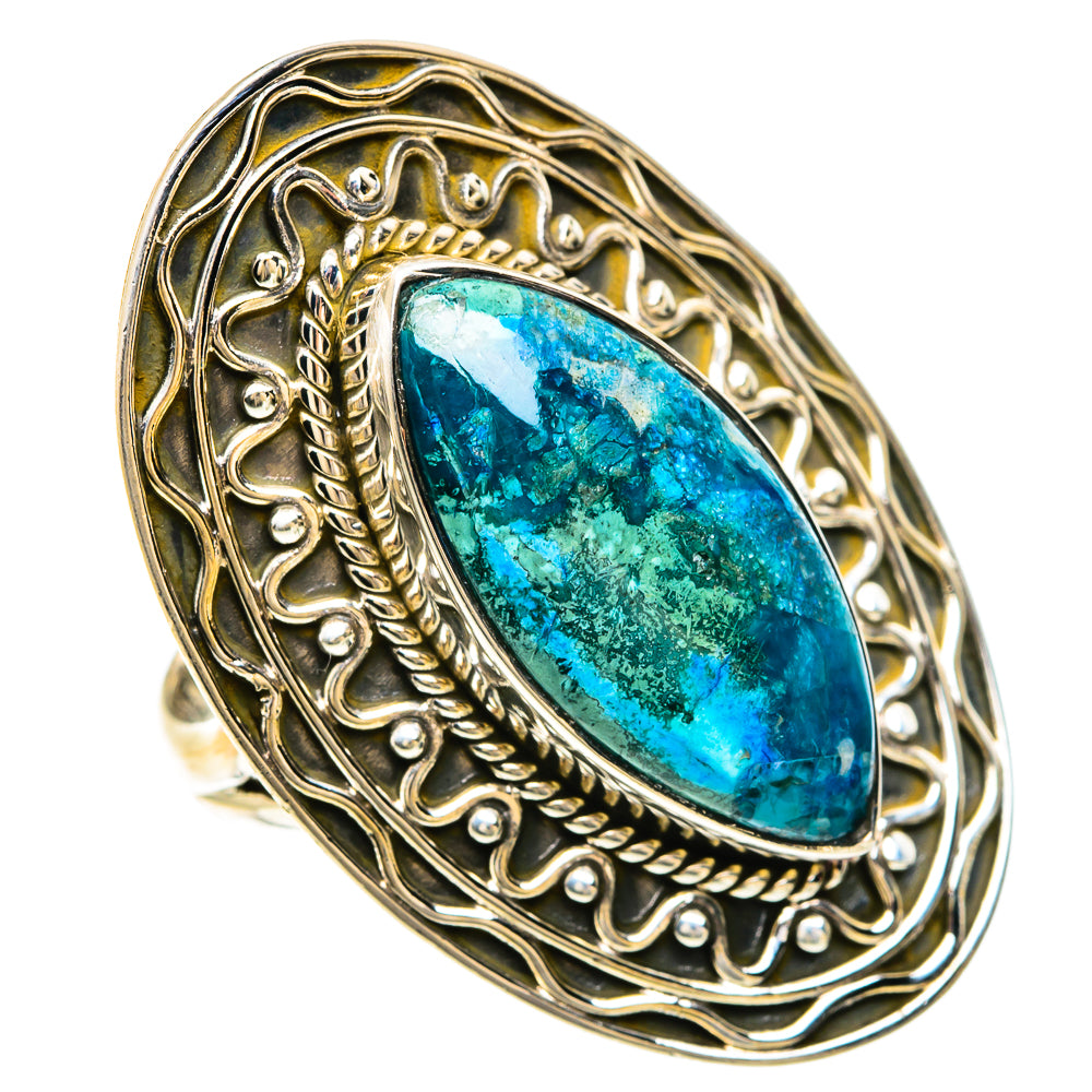 Chrysocolla Rings handcrafted by Ana Silver Co - RING82536